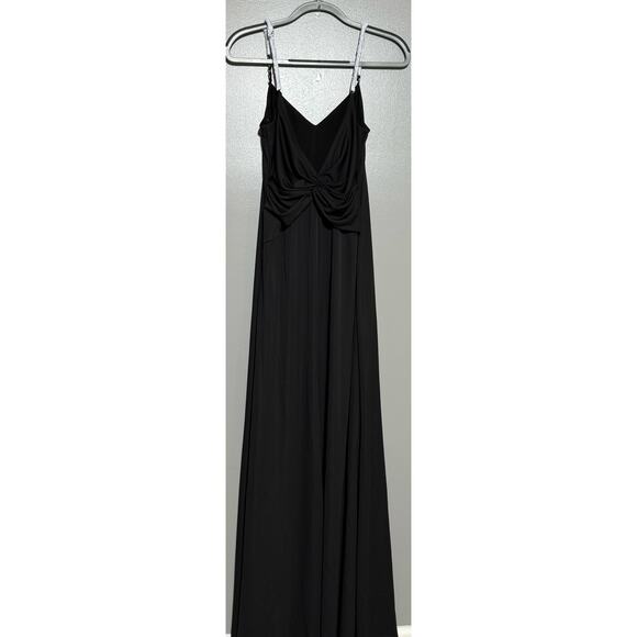 NWT‎ Lauren Ralph Lauren Black Chain Strap Twisted Back Size 8 Dress - Picture 4 of 9
